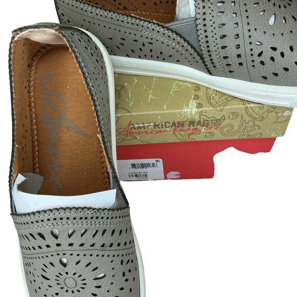 American Rag Ashanne Slip-On Sneakers Gray Perforated Women’s 5.5 M NIB - Picture 4 of 6